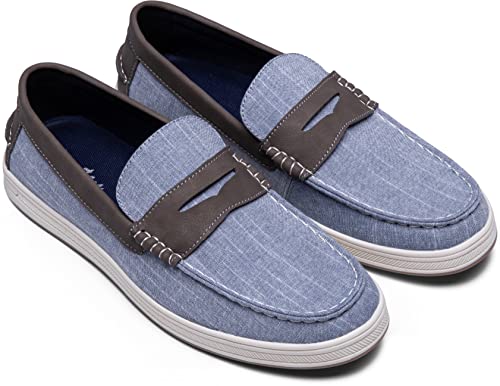 Vostey Men's Slip On Shoes Penny Loafers For Men Casual Slip On Shoes For Men (Bmy3032 Blue 10.5) #TOP6