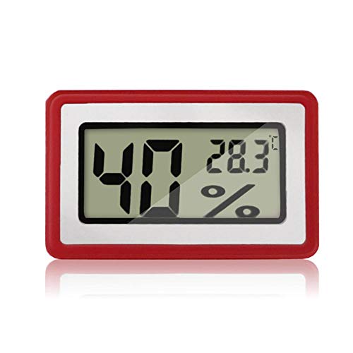 Perfuw Digital Thermometer Hygrometer, 1pack Mini Style Temperature Humidity Monitor, Accurate Room Thermometer For Humidors/Greenhouse/Garden/Cellar/Fridge/Mason Jar