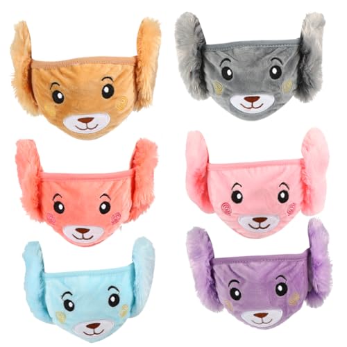 SOESFOUFU 6 Peças Máscara De Proteção De Ouvido Máscara De Urso Adorável Máscara Facial Máscara Quen