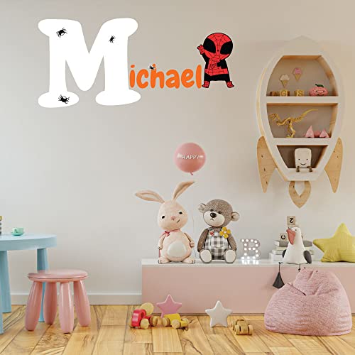 Vinilo decorativo Spider Name para habitación infantil miniatura 3