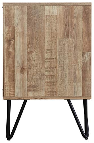 Signature Design By Ashley Gerdanet Urban Tv Stand Fits Up To 58", 2 Storage Cabinets And Open Center Shelf, Brown #TOP5