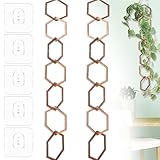 18Pcs Chain Trellis for Climbing Plants, Indoor&Outdoor Garden Wall Trellis, Plant Vine Support Wooden Potted Plant Trellis for Monstera, Pothos, Ivy