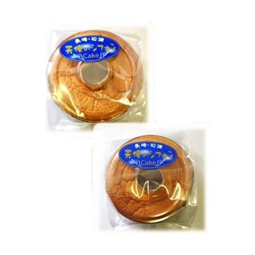 まつうらよかとこサポート 天使のシフォンケーキホール13cm プレーンと抹茶2個セット