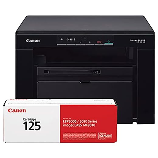 Canon imageCLASS MF3010 VP Wired Monochrome Laser Printer with Scanner, USB Cable included, Black