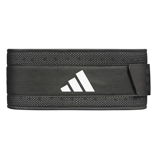 adidas Performance, Cinghia di Sollevamento Pesi Unisex-Adulto, Nero, L (36.5-41.5 Pollici Vita)