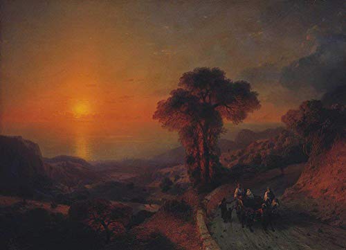 Peintures à l'huile de paysage de Crimée contre les murs vides