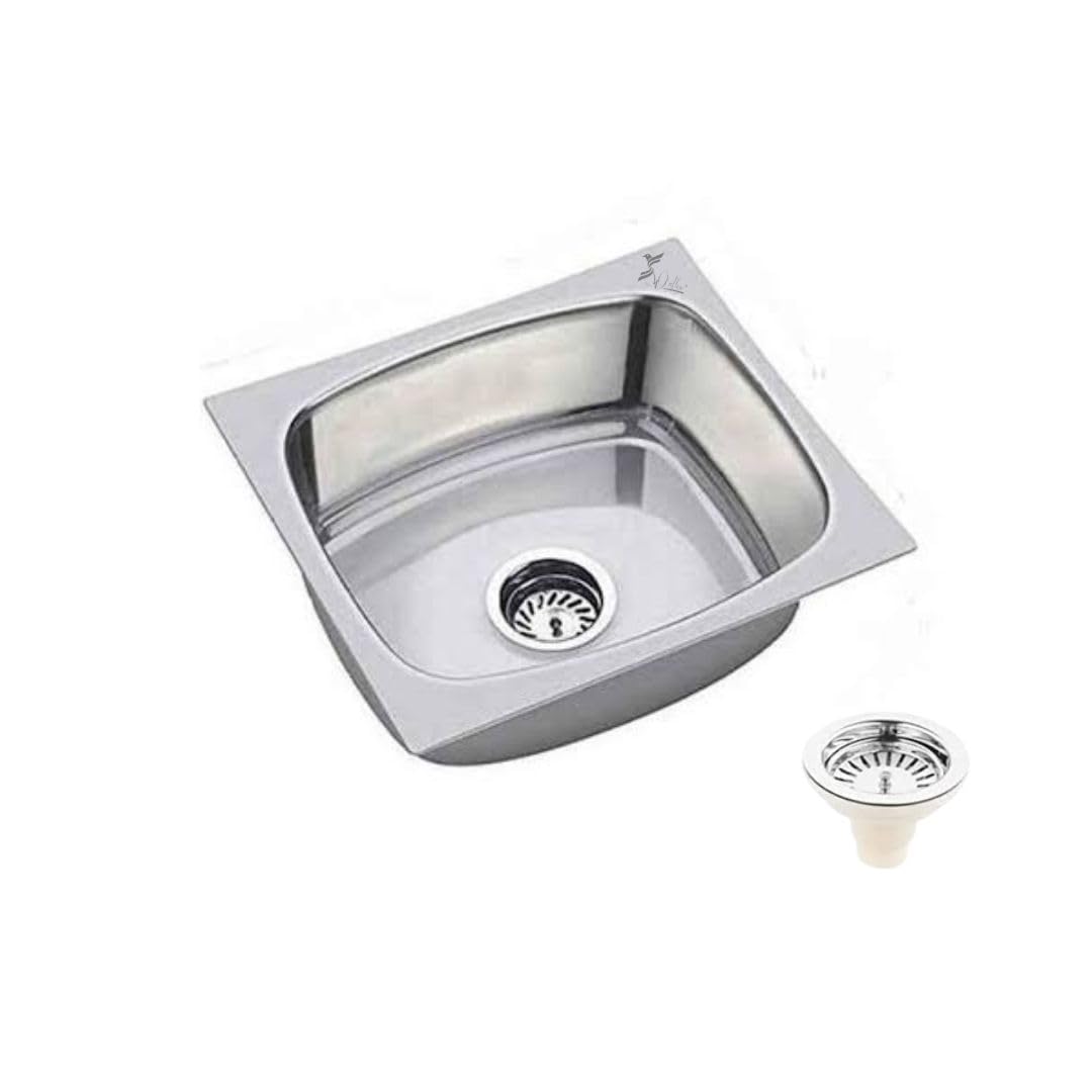 SWALLOW Single Bowl Stainless Steel 18x16x9 Inch Kitchen Sink/Sink With Bowl Size 17x15 Inch/Sink With Sink Coupling/Glossy Finish Kitchen Sink/Oval Sink/SS Sink/Pack Of 1 (B0D87FFGY8) Amazon Price History, Amazon Price Tracker