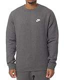Men's Nike Sportswear Crew Charcoal Heather/White Size X-Large
