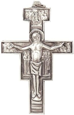 Crucifix Metal 4.5 cm x 6 cm high. Metal Franciscan San Damiano Cross