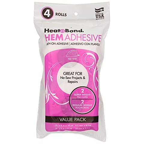 HeatnBond Hem Iron-On Adhesive, Variety Pack, Regular and Super Weight Cover