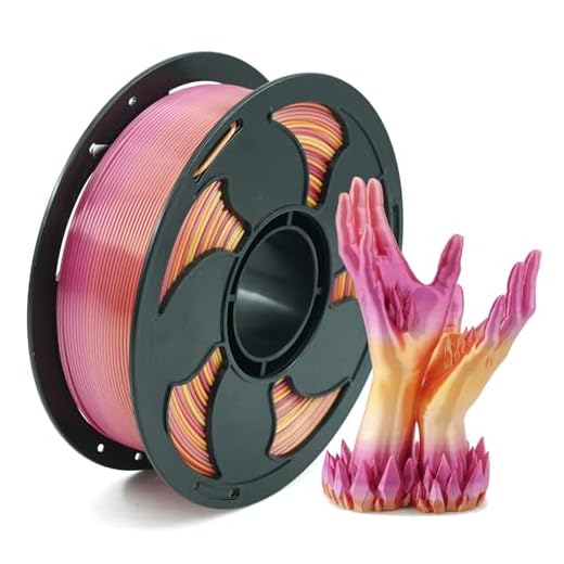 Silk Gradient Rainbow Gold Fuchsia PLA Filament 1.75mm High Intensity 3D Printer Filament, Toughness Enhanced PLA 3D Printing Filament 1kg (2.2lbs) Spool Neatly Wound Fit Most FDM Printer