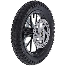 Acouto Pocket Bike Rear Wheel 12.5x2.75in for Coolster 2 Stroke Mini Dirt Bike QG50 Rear Back Wheel Tire Rim Disc Brake Assembly