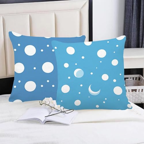 Coussin imperméable bleu lune avec fermeture éclair cachée lot de 4 - 5