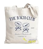 H-DEWALL Custom Tote Bag Canvas for Bachelorette Party Gifts Bulks for Girls Bridal Shower Tote Bags for Women Girls Party