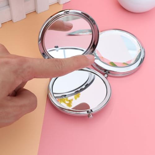 Ipetboom Metal Compact Mirrors 5pcs Doble Cara Plegable miniatura 6