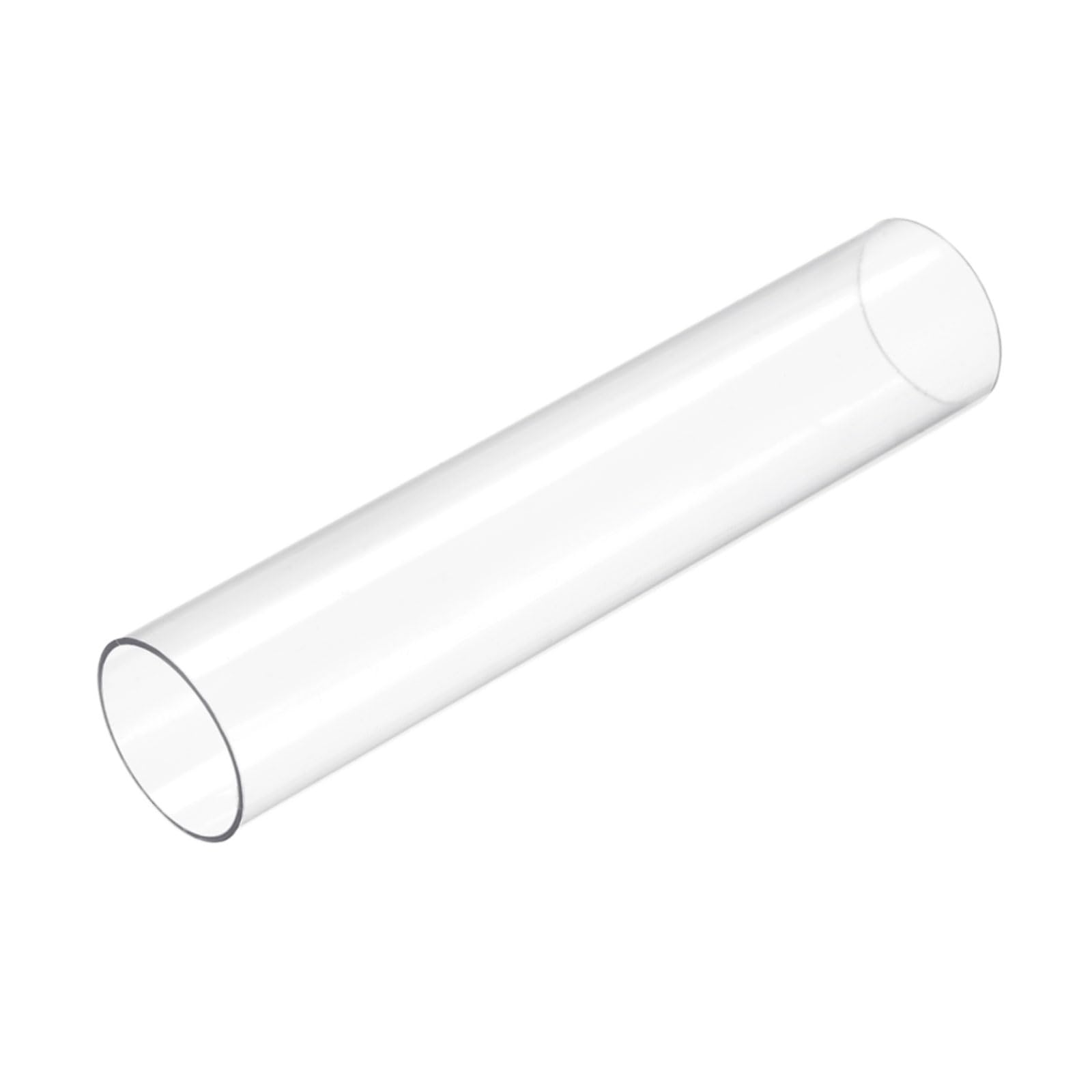DMiotech 6" Clear Rigid Plastic Pipe 30mm x 32mm(1 1/4") Polycarbonate Tubing Round Tube for Lighting Water Plumbing, 150mm