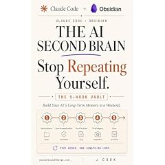 Claude Code + Obsidian The AI Second Brain Playbook Audiolibro Por J Cook arte de portada