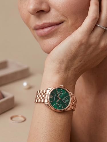 Image of AMERICANVIBER Rose Gold Women Watches | Girl Watch | Watch for Women | Diamond Studed | Premium Design | Trendy Fashionable | Under 499
