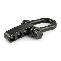 Ganzoo Schäkel gerade aus rostfreiem Edelstahl, schwarz, 3er Set, verstellbarer Drehverschluss mit Schraubverschluss, Größe M, Öffnung 19 x 10 mm, 5 mm Stärke, 23 g, ideal für Paracord 550 DIY Armband – Ansicht 2