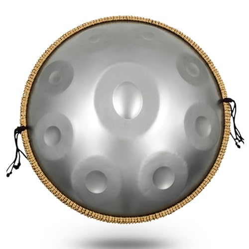 Handpan ORANGES acero 22 in 10 notas color plateado miniatura 1