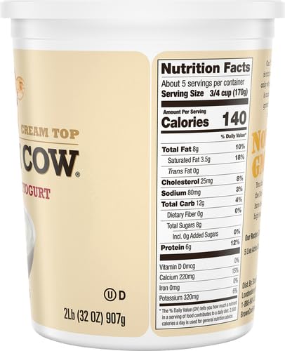Brown Cow Cream Top Plain Whole Milk Yogurt 32 oz Carton - Creamy Delicious Yogurt — view 11