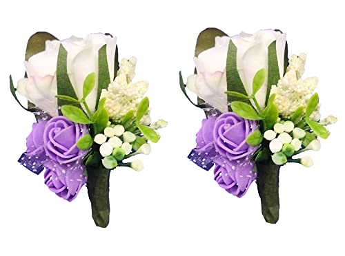 3A Featuretail Boutonniere Brooch Flower Bridegroom Groom Mens Boutineer with Pin for Wedding, Prom, Homecoming (3 In x 2 In) (Pack of 4) (B09LRB8Q79) Amazon Price History, Amazon Price Tracker