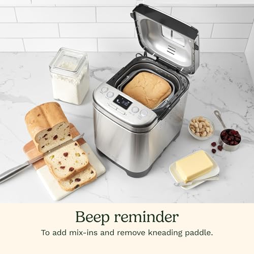 Cuisinart Bread Maker Machine, Stainless Steel Automatic Bread Machine with 12 Menu Options, 3 Loaf Sizes up to 2 Lb., 3 Crust Colors, Removable Nonstick Baking Pan & Kneading Paddle, CBK-110NAS by Cuisinart - Image 5