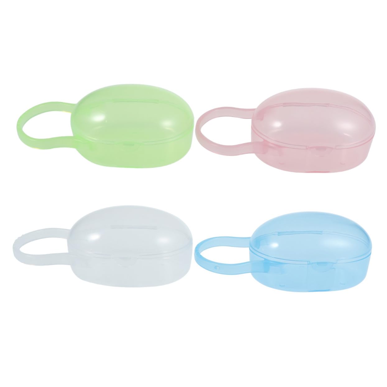 KOMBIUDA Pacifier Storage Case 4pcs Pacifier Holder for Newborns Portable Holder Box Easy to Clean Color