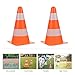 HONMEET 2 Pcs Football Training Marker Cones Bright Orange PE Material Outdoor Game Cones for Soccer Basketball Agility Drills and Event Marking
