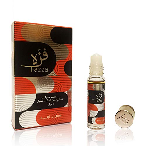 FAZZA, Roll On Perfume Oil 6 mL (.2 oz) | Oriental Fragrance for Men and Women | Floral, Woody and Spicy | Alcohol Free Attar, Vegan Parfum | by Oudh Artisan Swiss Arabian