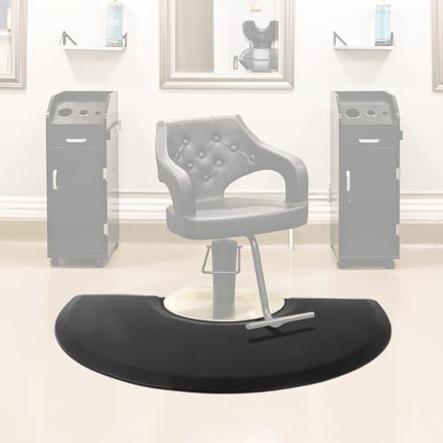 FAHKNS 7/8" Inch Thick Barber mat for Floor, 3' x 5' Salon Chair mat, Anti-Fatigue Femicircular Hair Cutting Hairdressing Equipment by FAHKNS - Used condition - US$90.78