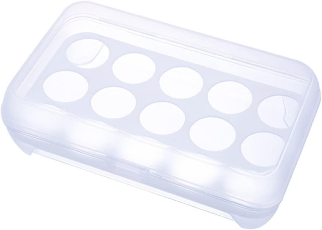 3pcs 15 Egg Holder for Fridge Egg Stand Holder Single Egg Holder Egg Holder for Refrigerator Egg Holder Tray Dispenser Container Fridge Egg Container Box Egg Tray White? (White)