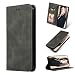 Produktbild BESTCASESKIN Hülle Kompatibel mit Samsung Galaxy S20 FE 5G Handyhülle Tasche Premium Leder Wallet Flip Case Brieftasche Etui Schutzhülle Stand Schale Cover +Panzerglas Schutzfolie, Grau