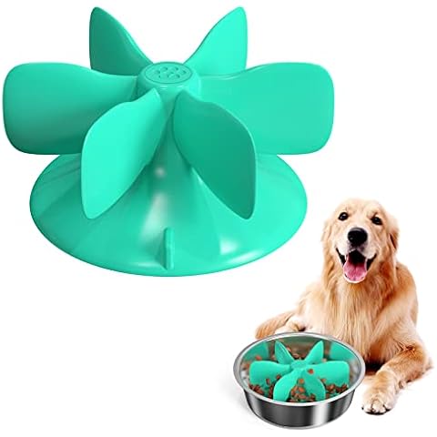 uahpet Slow Feeder Dog Bowls Slow Feeder Insert with Strong Suction Cup for Small Medium Large Size Dog Bowl, Turning a Dog Bowl or Dog Dish into a Slow Feeder Bowl to Slow Down Eating Cover