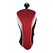 Andux Mesh Golf Hybrid Club Head Covers with Dial No. Tags 4pcs/Set (All The Same Size) Black/Red