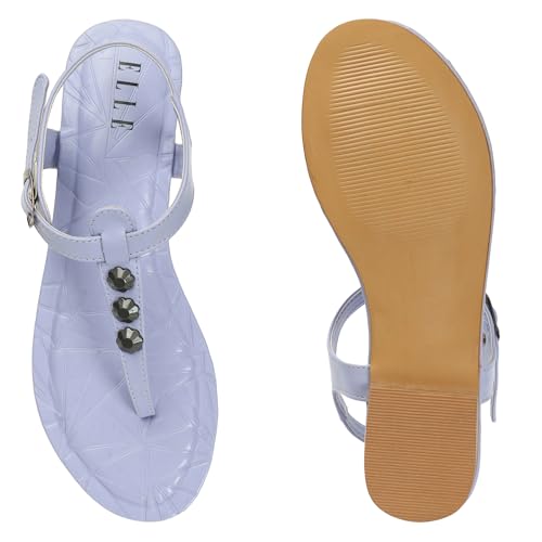 Image of ELLE womens Fashionable Backstrap Comfortable Flats for Daily Use I Work Use I Casual Use I Party Use I El-js-wn-33 Flat Sandal