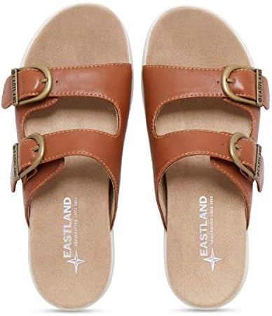 Eastland Women's Avery Flat Sandal, TAN, 11 | Image 6