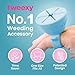 tweexy Craft Vinyl Weeding Scrap Collector Ring for Heat Transfer Vinyl, HTV Crafting Adhesive Paper Sheets Holder (Sky)