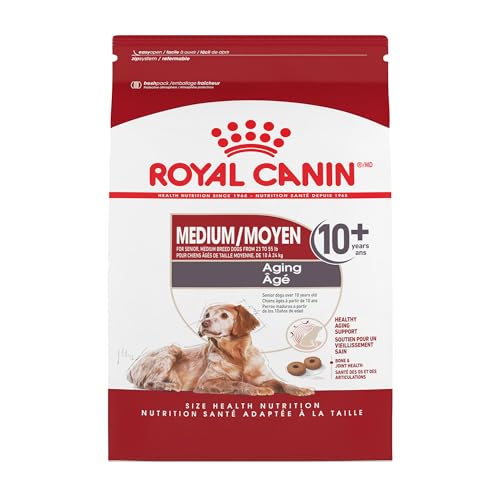 Royal Canin Size Health Nutrition Medium Aging 10+ Senior Dry Dog Food, 30 lb Bag