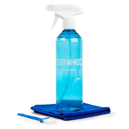 Duronic SCK103 SKit de Spray Limpiador de 500ml para Pantallas Cámaras Gafas + Paño de microfibras | LCD TFT LED Plasma OLED 4K TV iPad Smartphones | Kit de Espray y paño de Microfibra