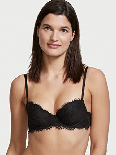 Victoria's Secret Lightly Lined Lace Demi Bra, Moderate Coverage, Adjustable Straps, Lace, Bras For Women, Black (38Dd) #TOP22