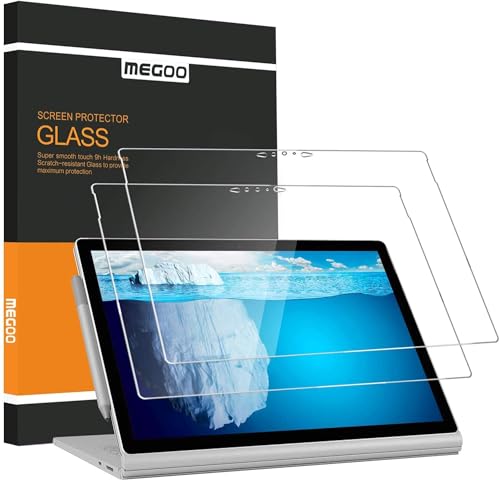 Megoo [2-Pack] Screen Protector for Microsoft Surface Book 3 15 Inch(2020 Release),[Tempered Glass], Anti-Scratch Easy Installation Screen Shield Protector for Surface Book 2/3