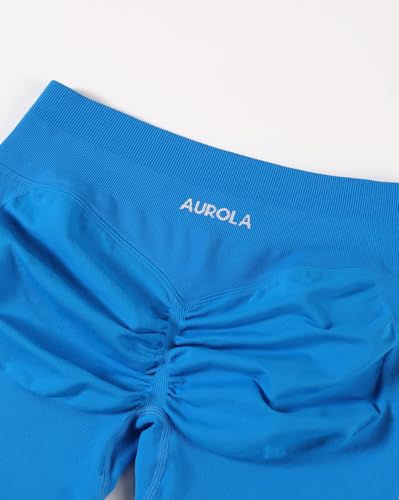 Image of AUROLA Influence Workout Shorts for Women,2.5 3.5 4.5 5.5 6.5 No Roll Up Squat Proof Scrunch Seamless Compression Gym Short