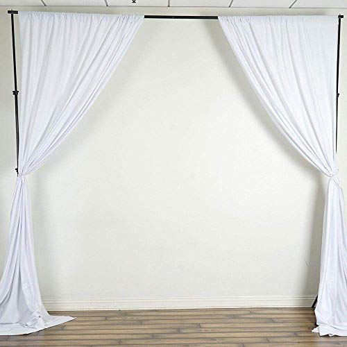 AK TRADING CO. 10 feet x 8 feet IFR Polyester Backdrop Drapes Curtains Panels with Rod Pockets - Wedding Ceremony Party Home Window Decorations - White by AK TRADING CO. - Image 2