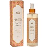 Oud al Ibtisam Arabic Room Spray by Dukhni | 250ml Oud fragrance Air Freshener, Attar al Faraash for home & prayer mats | Bed linen, Sofa Mist, natural home scent, curtain spray, odour eliminator