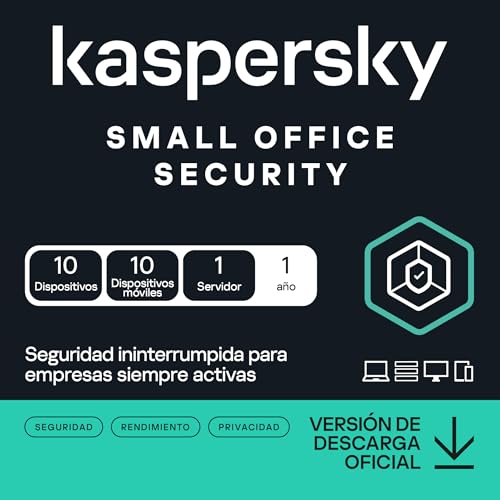 Kaspersky Small Office Security | 10 Dispositivios 10 Móviles 1 Servidor | 1 Año | PC / Mac / Android / Servidor | Código de activación vía correo electrónico