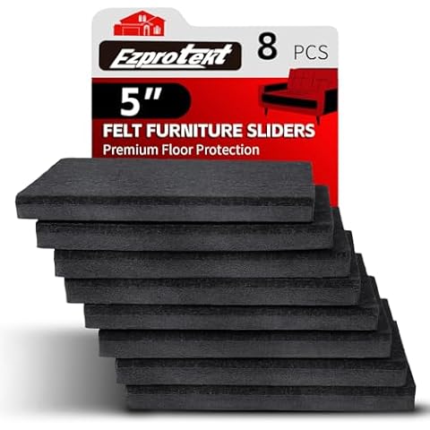 Ezprotekt 5" Felt Furniture Movers Sliders, 8 Pack Cover