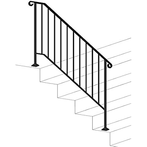 Iron X Handrail Picket #4 (Brick or Paver Steps) Cover