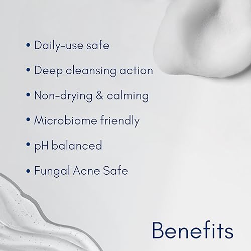 Image of Becalm Daily Salicylic Acid Face Wash for Oily and Acne Prone Skin | Airy face wash for Men & Women | Soap & Sulphate free | Oil, Acne, Dullness, Pore control | Microbiome friendly | With Quaternium - 73 & Prebiotic | No fragrance
