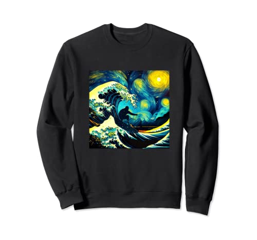 Tabla de surf para hombres, mujeres y niños, surfistas, arte hawaiano Sudadera